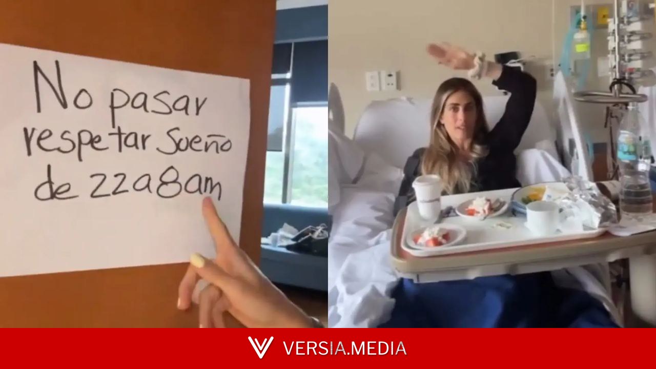 Una 'influencer' pone un letrero en su habitación del hospital para pedir que no entren pronto: 