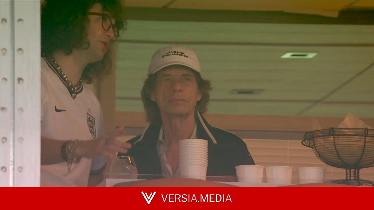 Mick Jagger asiste en Miami al partido de cuartos de final entre Noruega e Inglaterra